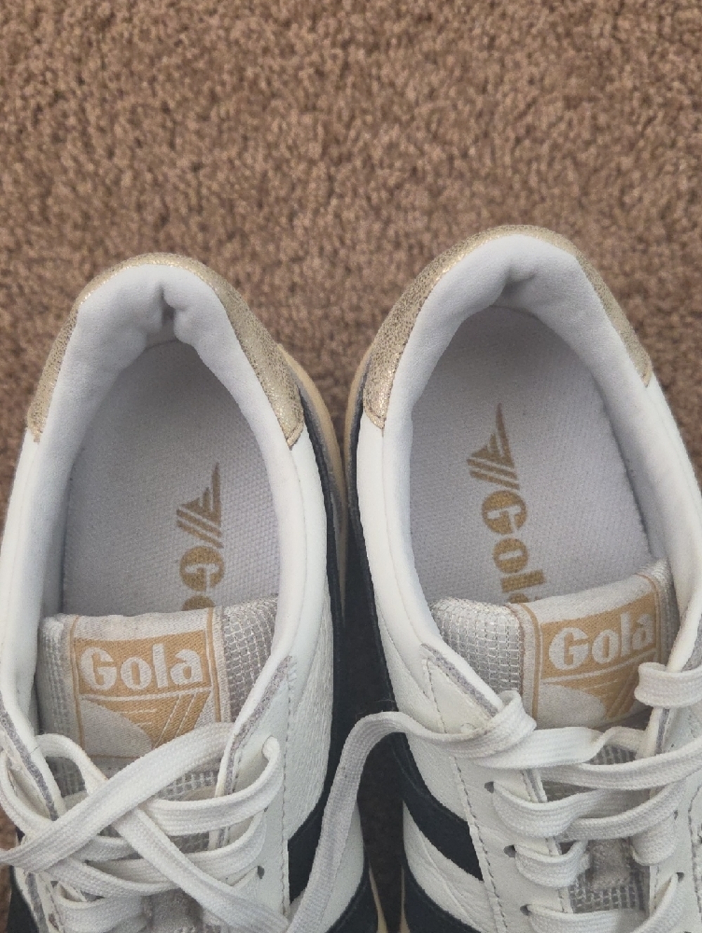 Gola Hawk Women's White, Black & Gray Retro Sneakers - Picture 4 of 6